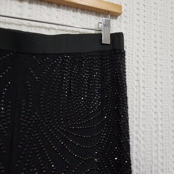 Fashion Nova Always A Baddie Rhinestone Mesh Leggings in Black Size Large - Picture 4 of 12